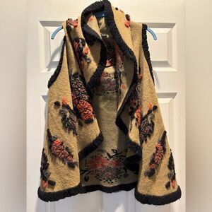 Athena Marie Floral Wool Blend Sweater Vest